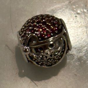 Pandora Moments Retired Christmas Sparkling Santa Charm